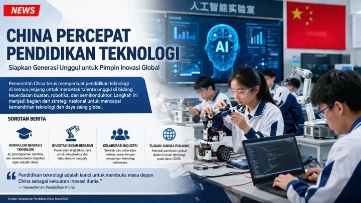 China Percepat Pendidikan Teknologi, Siapkan Generasi Inovator Global
